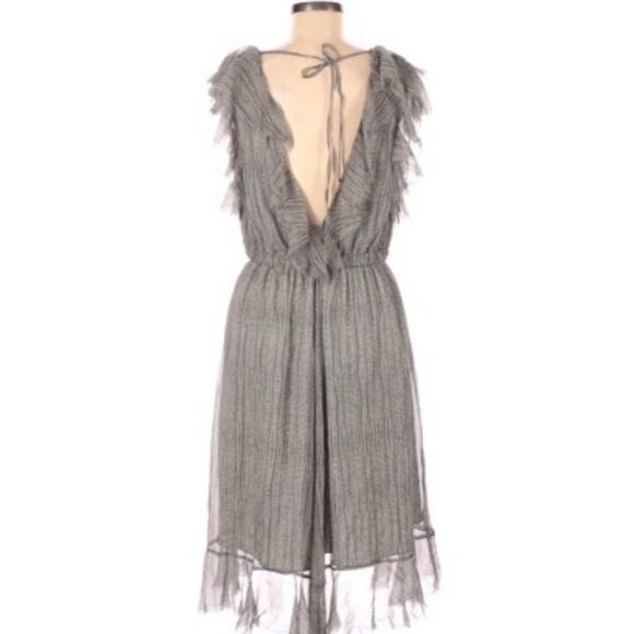 L'Agence Sophie cobra silk ruffle dress 8 - Picture 3 of 7